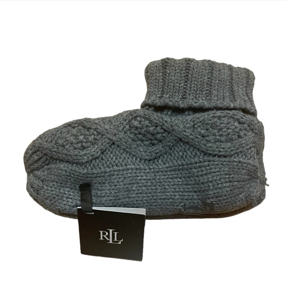 Polo Ralph Lauren Shoes - Polo Ralph Lauren Sleeper Slippers Grey Socks